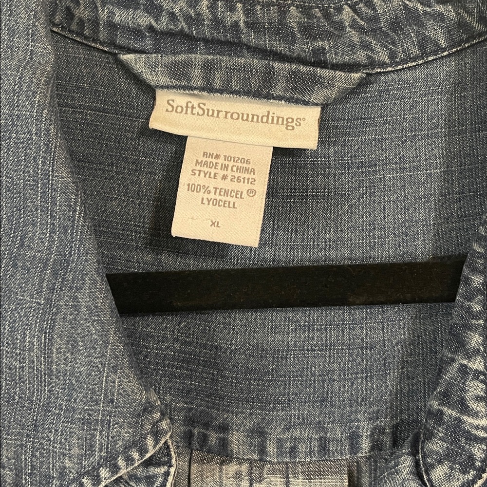 Soft Surroundings Tencel Denim Shirt Dress - Picture 6 of 7